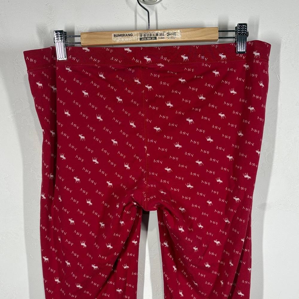 Abercrombie & Fitch red moose print longe pants size xs - Picture 7 of 9